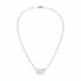 Collar Dinh Van Menottes Oro blanco y pavé XL