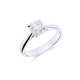 Anillo de Compromiso Solitario de Diamante 0.80 cts Brillante en Oro Blanco