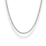 Collar Rivière de Oro Blanco con Diamantes 8 cts
