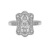 Anillo Art Decó de Platino y Diamantes 0,52 cts