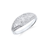 Anillo Vintage Art Déco con Diamantes 1,17 cts en Oro Blanco