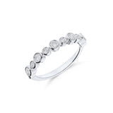 Media alianza de Diamantes 0.56 cts Brillante en Oro Blanco