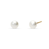 Pendientes Infantiles con Perla de Agua Dulce en Oro Amarillo
