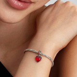 Charm Pandora Colgante Doble Corazón Cristal de Muran | 794429C01