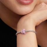 Charm Pandora Cubo Love Cristal de Murano Rosa | 794433C01