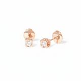 Pendientes Dinh Van Le Cube Diamant Oro Rosa M