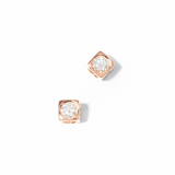 Pendientes Dinh Van Le Cube Diamant Oro Rosa M