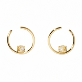 Aros Le Cube Diamant Oro Amarillo