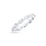 Alianza Completa con Diamantes Pera 2,25 cts en Oro Blanco