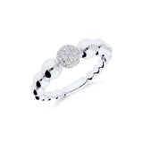 Anillo Bubble con Pavé de Diamantes en Oro Blanco
