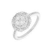 Anillo Composición de Diamantes Floral 0,87 cts