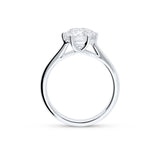 Anillo de Compromiso Solitario de Diamante 2 cts Brillante en Oro Blanco