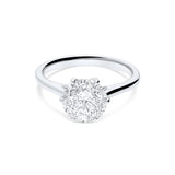 Anillo de Compromiso Solitario de Diamante 2 cts Brillante en Oro Blanco