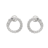 Pendientes Aro de diamantes con Diseño Circular