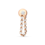 Pendiente Individual Tipo Rivière con Diamantes 0,63 cts en Oro Rosa