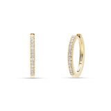 Pendientes de Aro con Diamantes Talla Brillante en Oro Amarillo