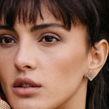 Pendientes Roberto Coin Roman Barocco Oro Rosa 18k y Diamantes | ADR777EA1205