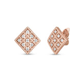 Pendientes Roberto Coin Roman Barocco Oro Rosa 18k y Diamantes | ADR777EA1205