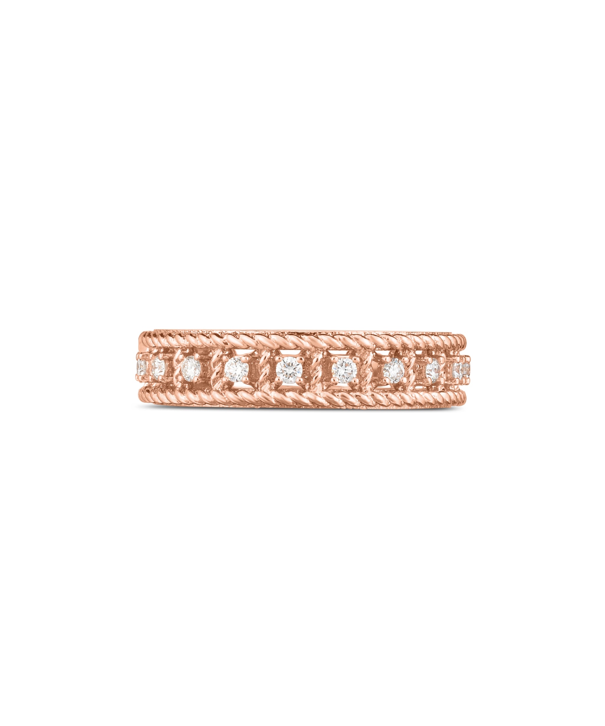 Anillo Roberto Coin Roman Barocco Oro Rosa 18k y Diamantes | ADR777RI1191-R