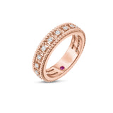 Anillo Roberto Coin Roman Barocco Oro Rosa 18k y Diamantes | ADR777RI1191-R