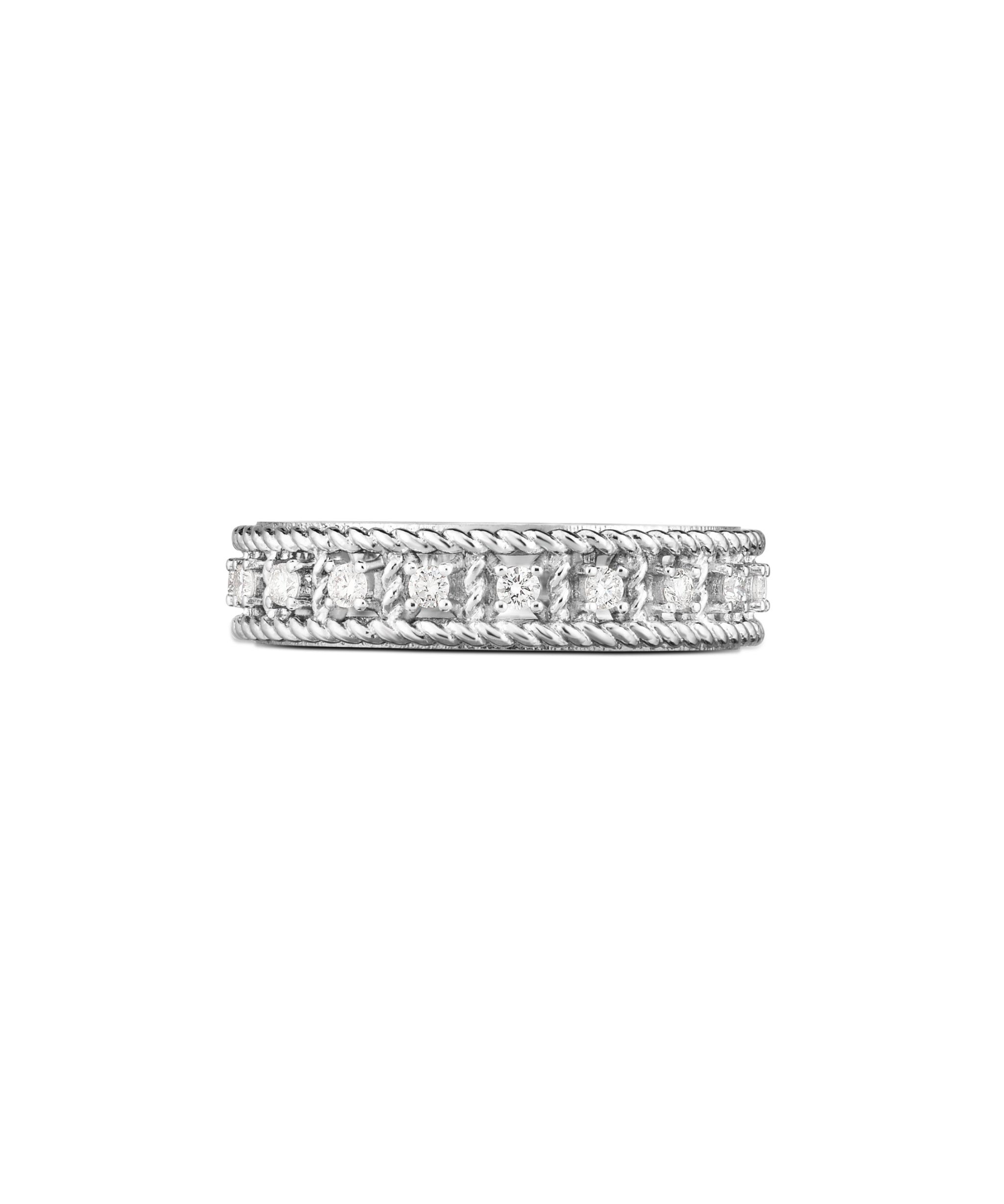 Anillo Roberto Coin Roman Barocco Oro Blanco 18k y Diamantes | ADR777RI1191-W