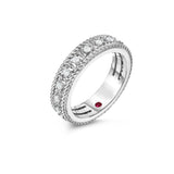 Anillo Roberto Coin Roman Barocco Oro Blanco 18k y Diamantes | ADR777RI1191-W