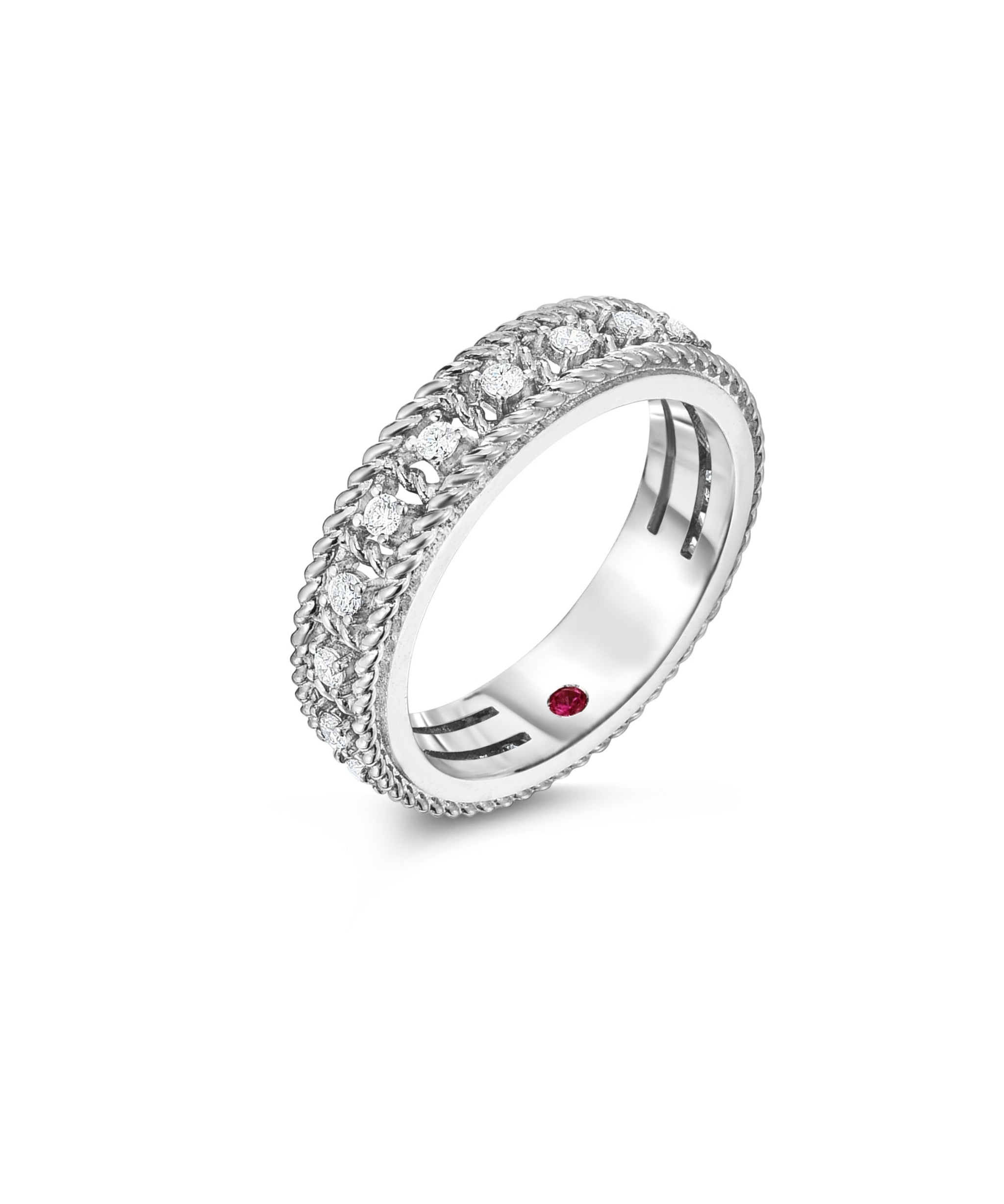 Anillo Roberto Coin Roman Barocco Oro Blanco 18k y Diamantes | ADR777RI1191-W