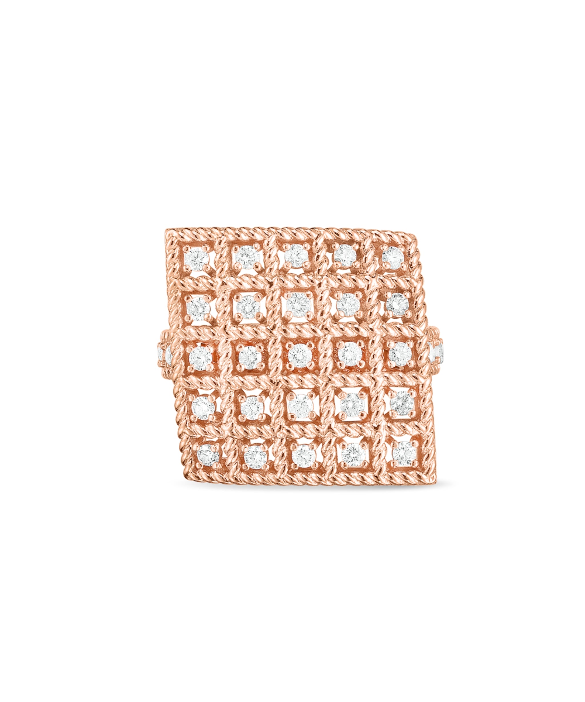Anillo Roberto Coin Roman Barocco Oro Rosa 18k Diamantes | ADR777RI1204