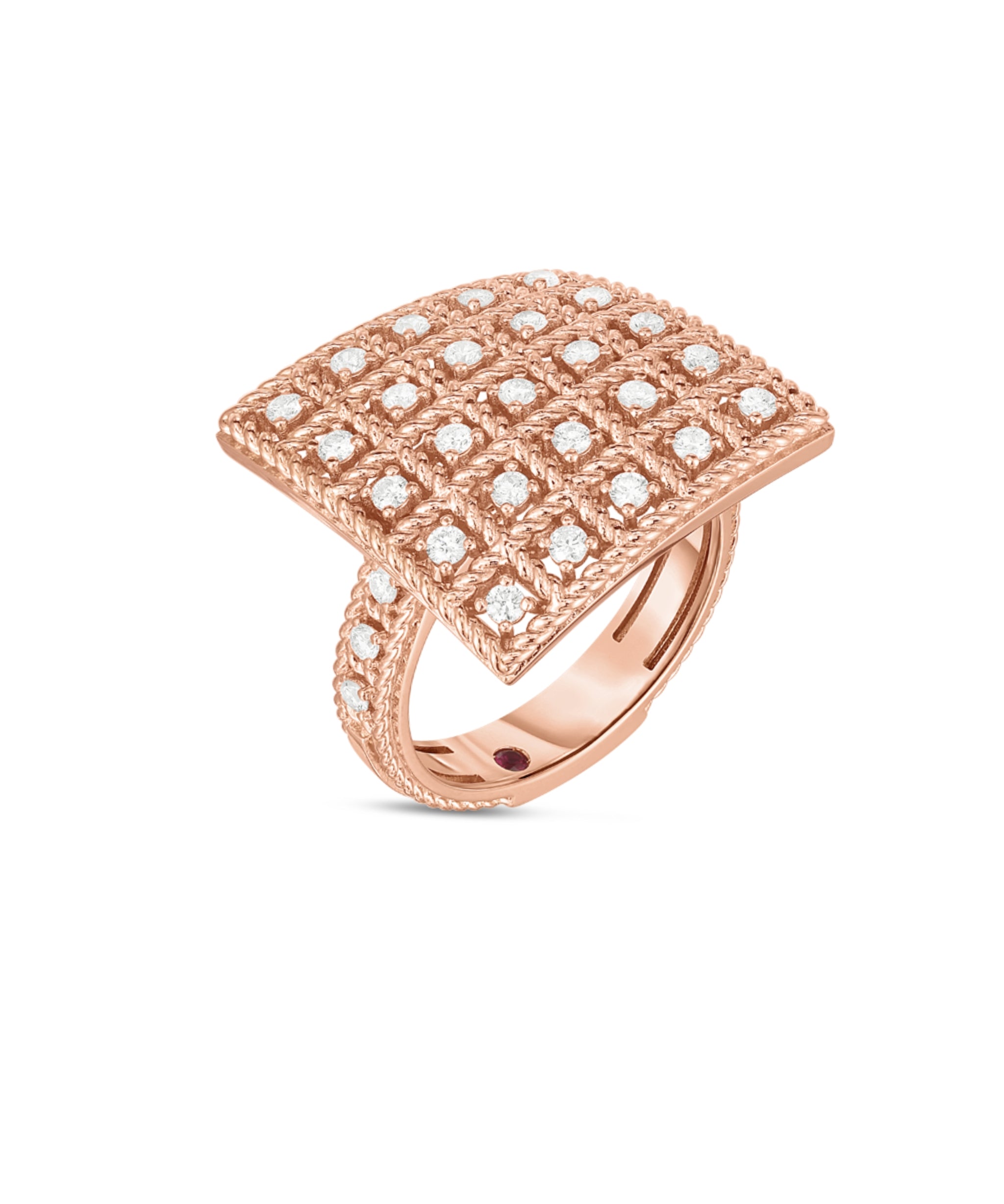 Anillo Roberto Coin Roman Barocco Oro Rosa 18k Diamantes | ADR777RI1204