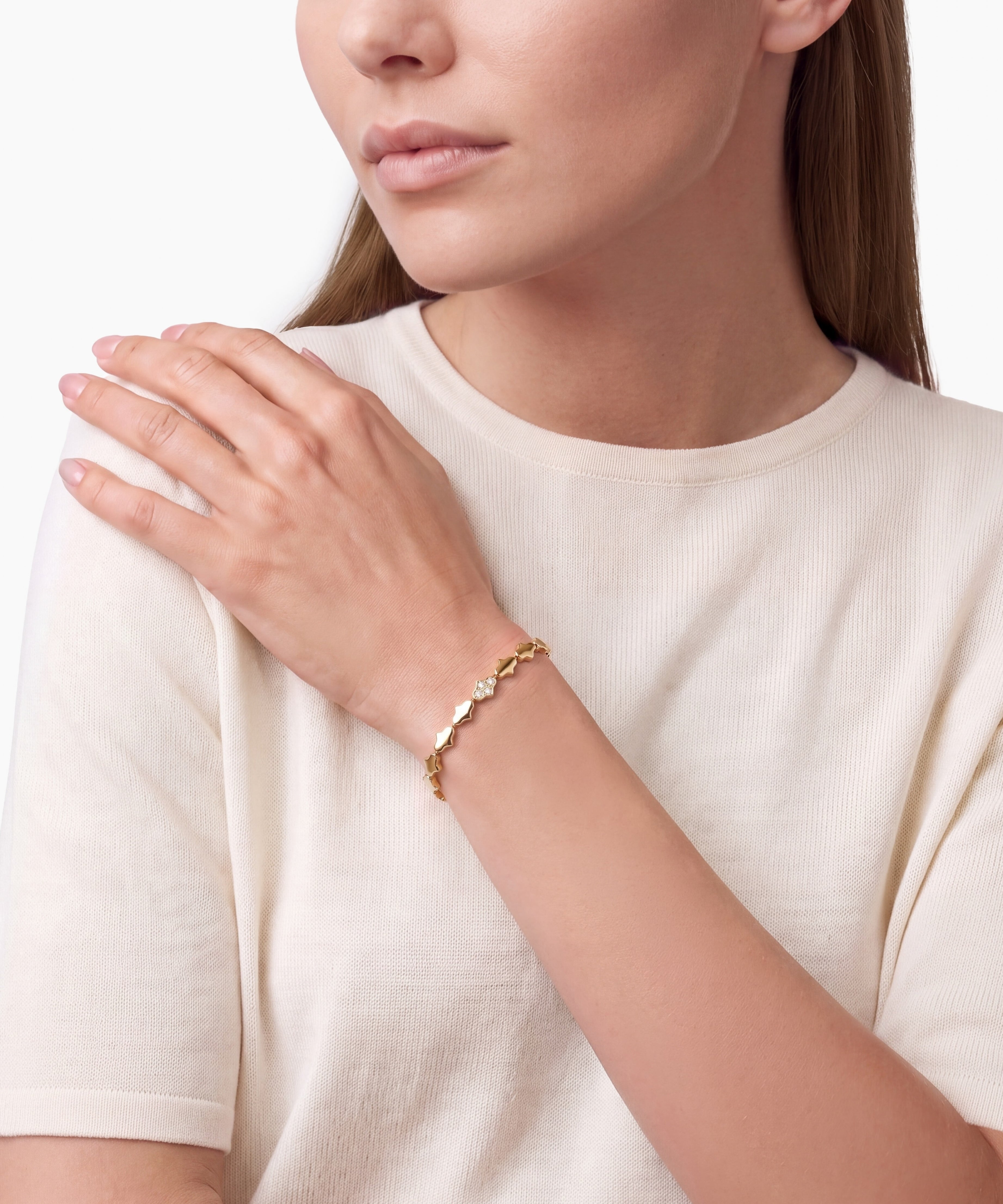 Pulsera Roberto Coin Cobra Oro Amarillo 18k y Diamantes | ADR888BR2829_Y_018.00
