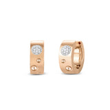 Pendientes de aro Roberto Coin Pois Moi Oro Rosa 18K y Diamantes | ADR888EA1627