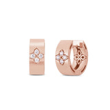 Pendientes de aro mini Roberto Coin Love In Verona Oro Rosa 18k y Diamantes | ADR888EA2011-R