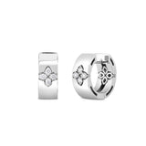 Pendientes de aro mini Roberto Coin Love In Verona Oro Blanco 18k y Diamantes | ADR888EA2011-W