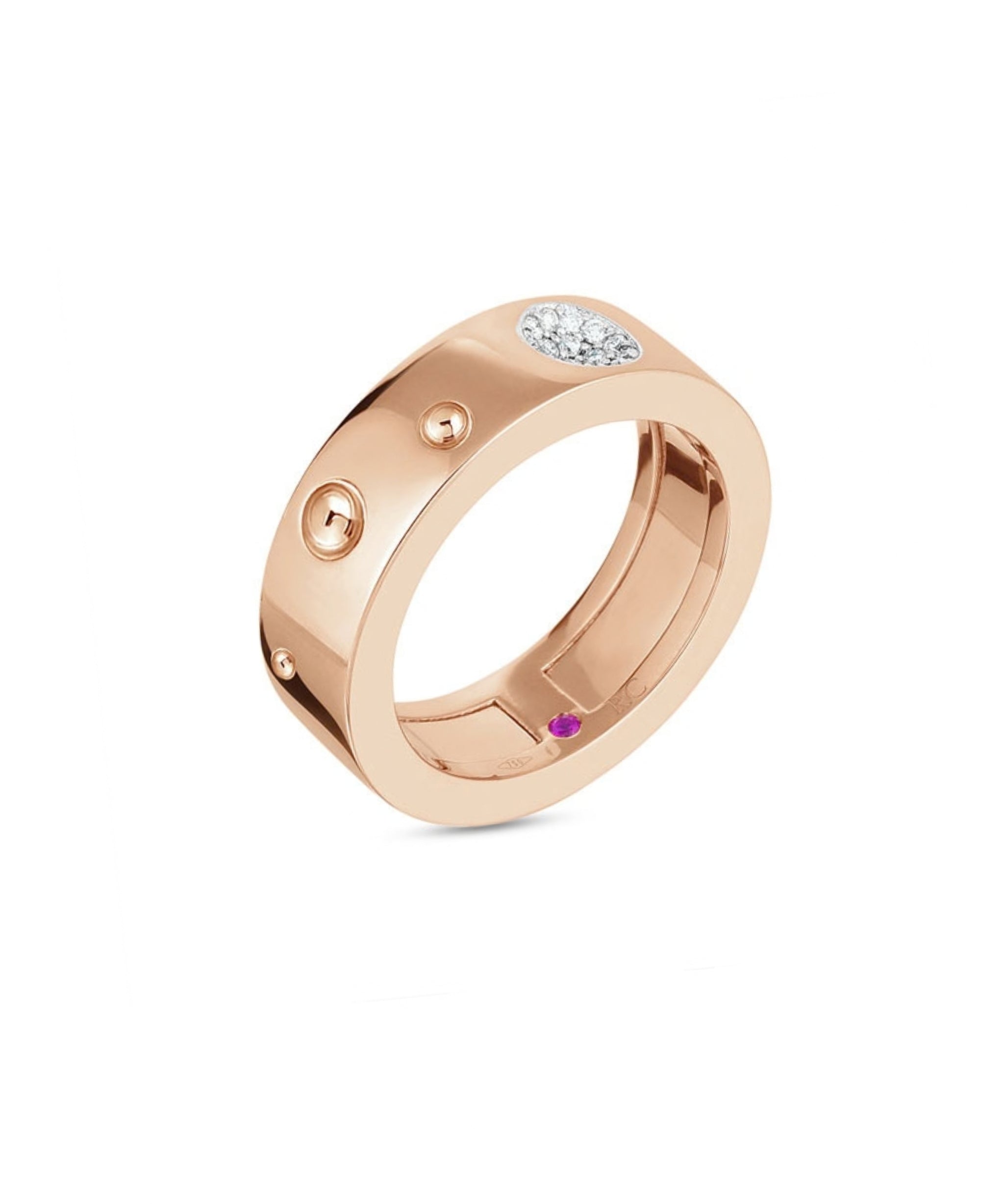 Anillo Roberto Coin Pois Moi Oro Rosa 18k y Diamantes | ADR888RI1627