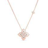 Collar Roberto Coin Princess Flower Oro Rosa 18K y Diamantes | ADV777CL1071