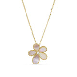 Colgante Roberto Coin Jasmine Oro Amarillo 18K Nácar y Diamantes | ADV777CL3646