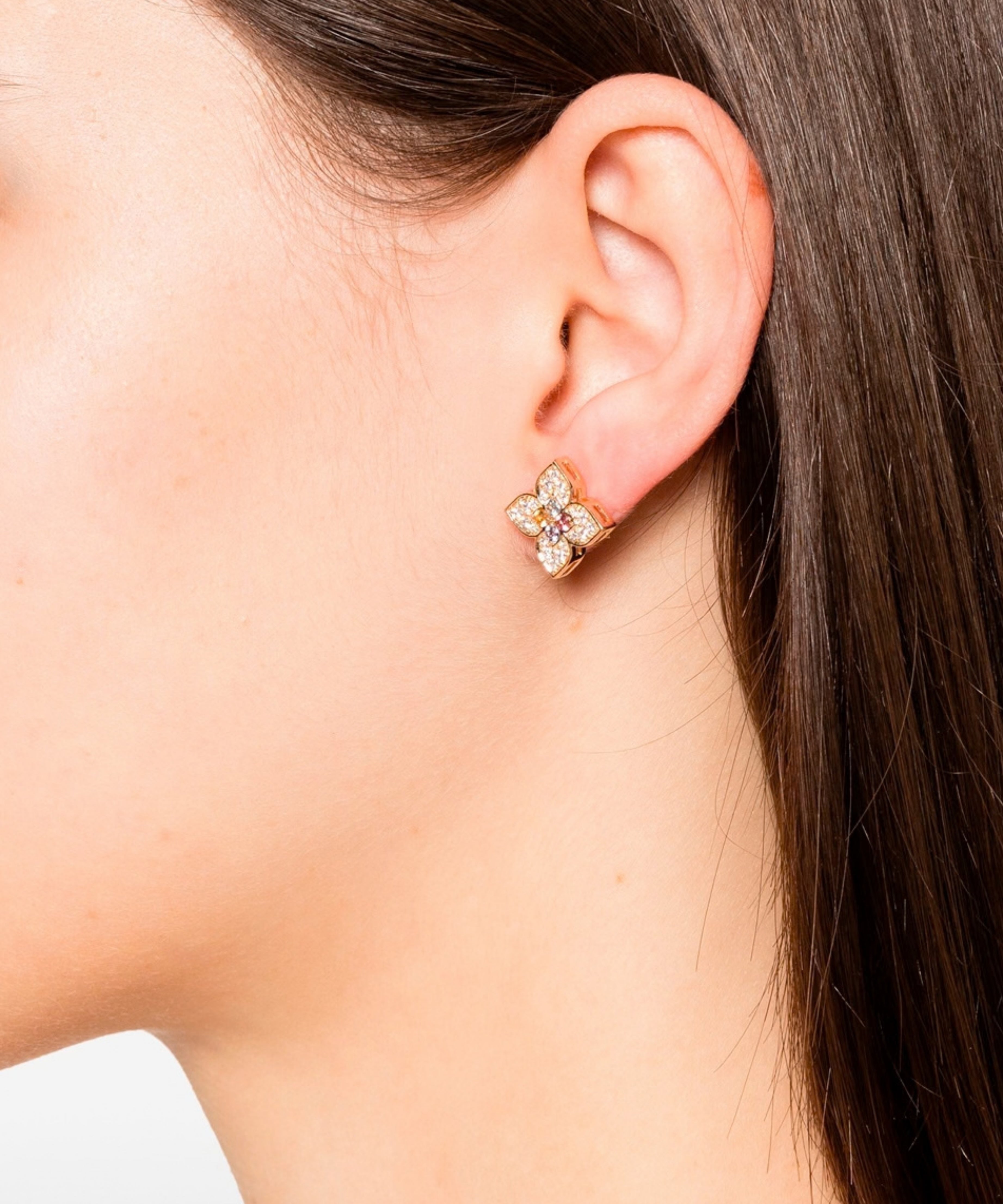 Pendientes Roberto Coin Venetian Princess Oro Rosa 18K y Diamantes | ADV777EA3653