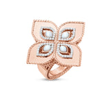 Anillo Roberto Coin Princess Flower Oro Rosa 18K y Diamantes | ADV777RI1138