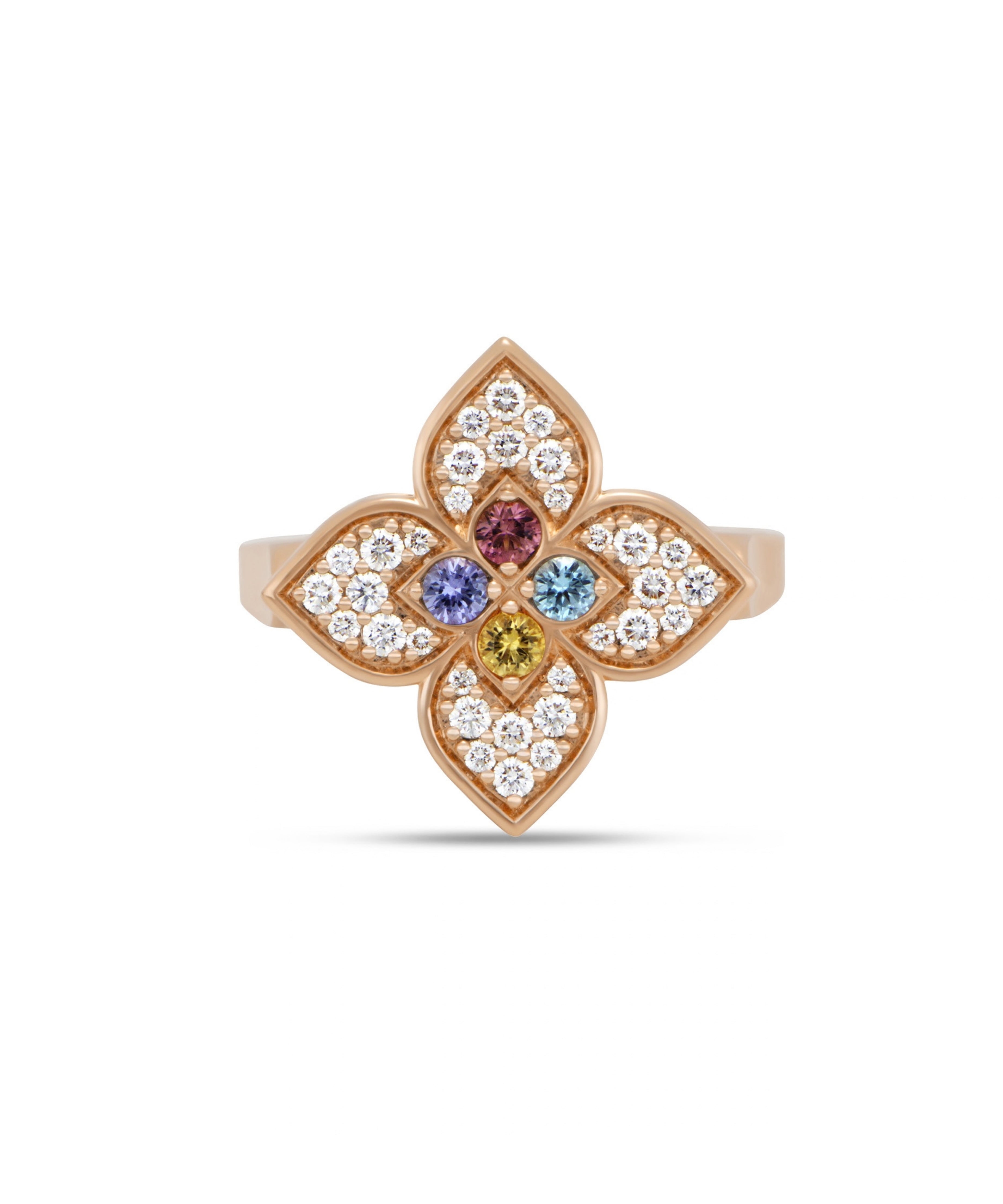 Anillo Roberto Coin Venetian Princess Oro Rosa 18K Diamantes y Gemas | 991J02297379