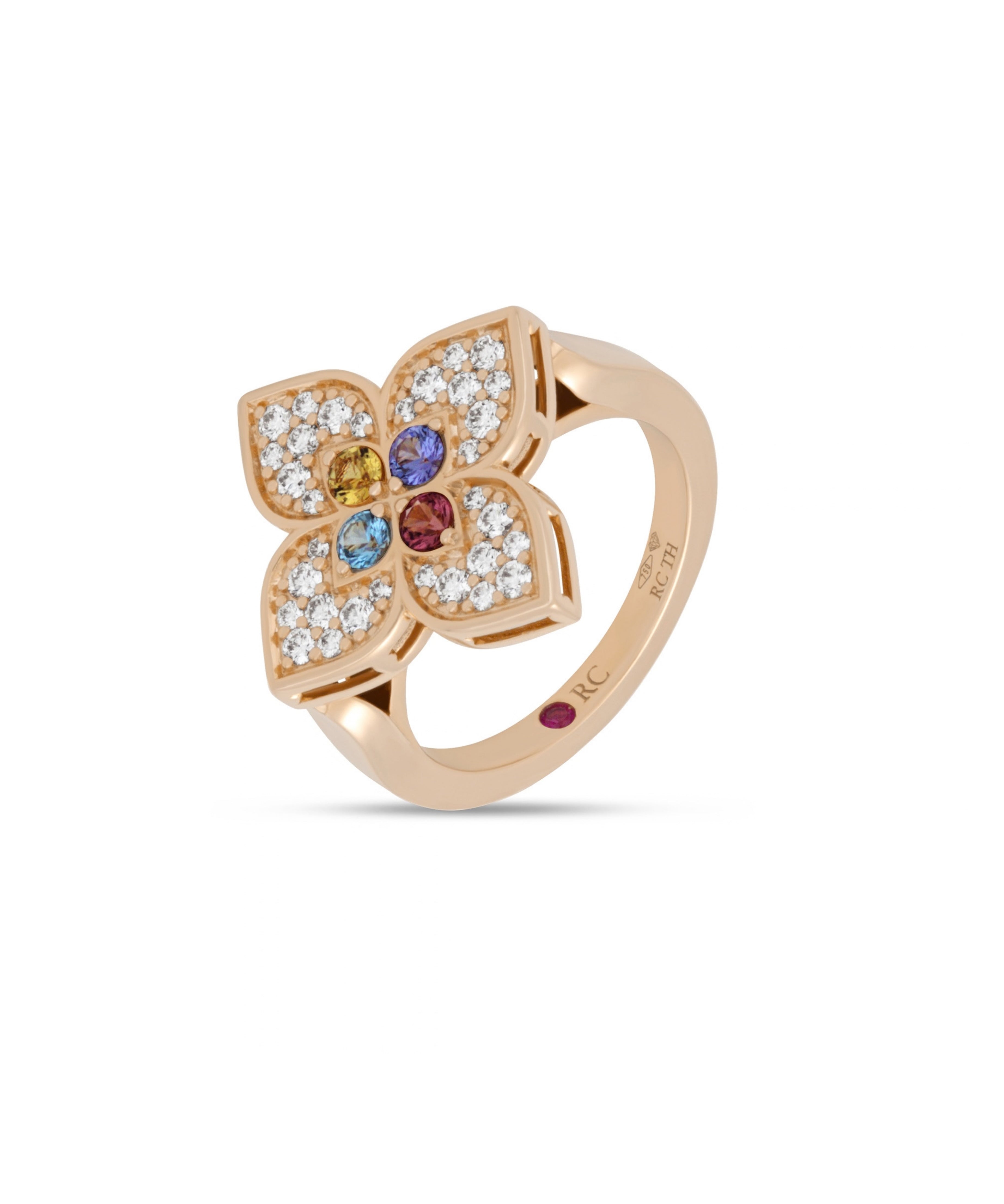 Anillo Roberto Coin Venetian Princess Oro Rosa 18K Diamantes y Gemas | 991J02297379