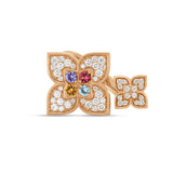 Anillo Doble Roberto Coin Venetian Princess en Oro Rosa y Piedras de Colores