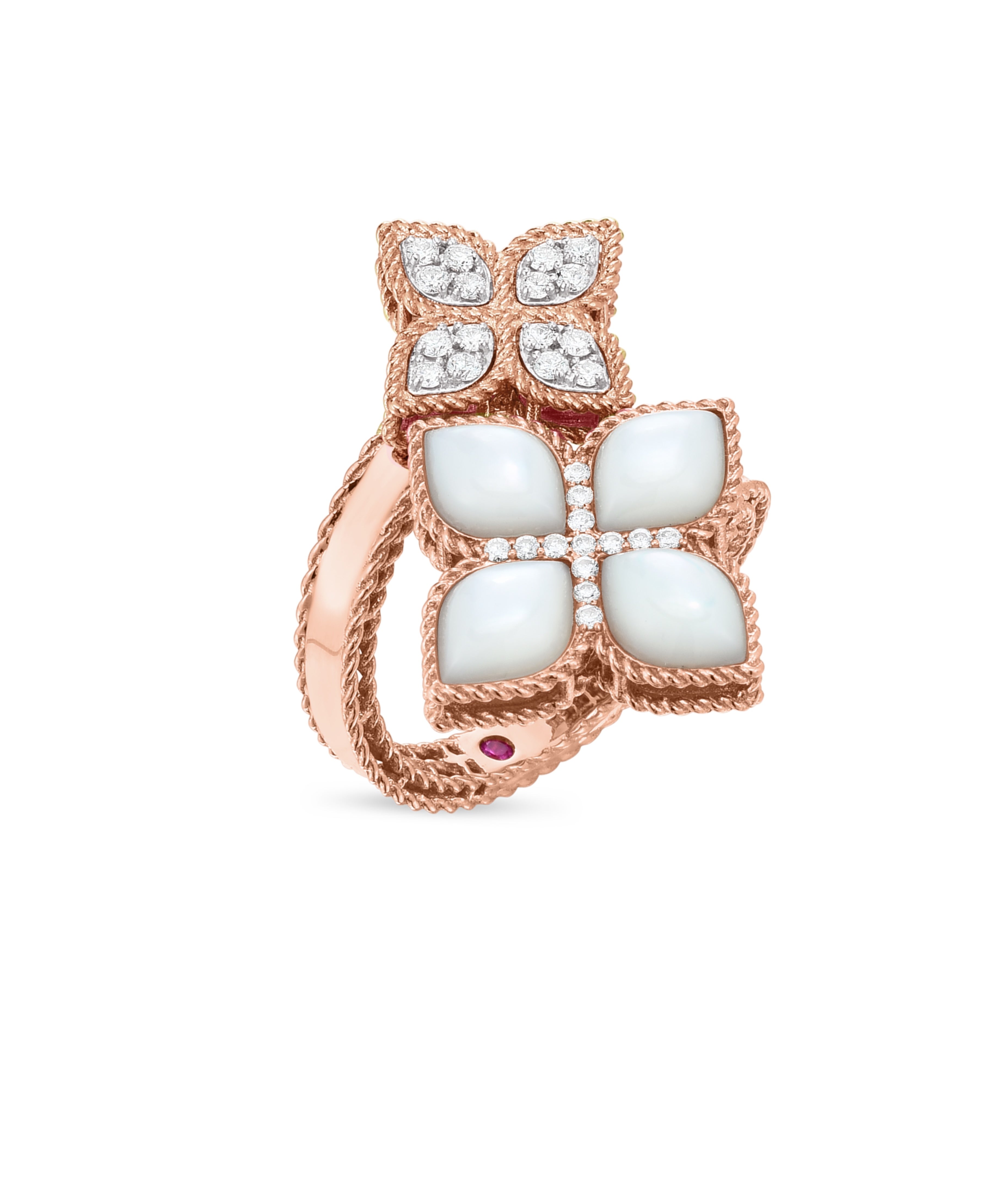 Anillo Roberto Coin Princess Flower Oro Rosa 18K y Diamantes | ADV888RI1571