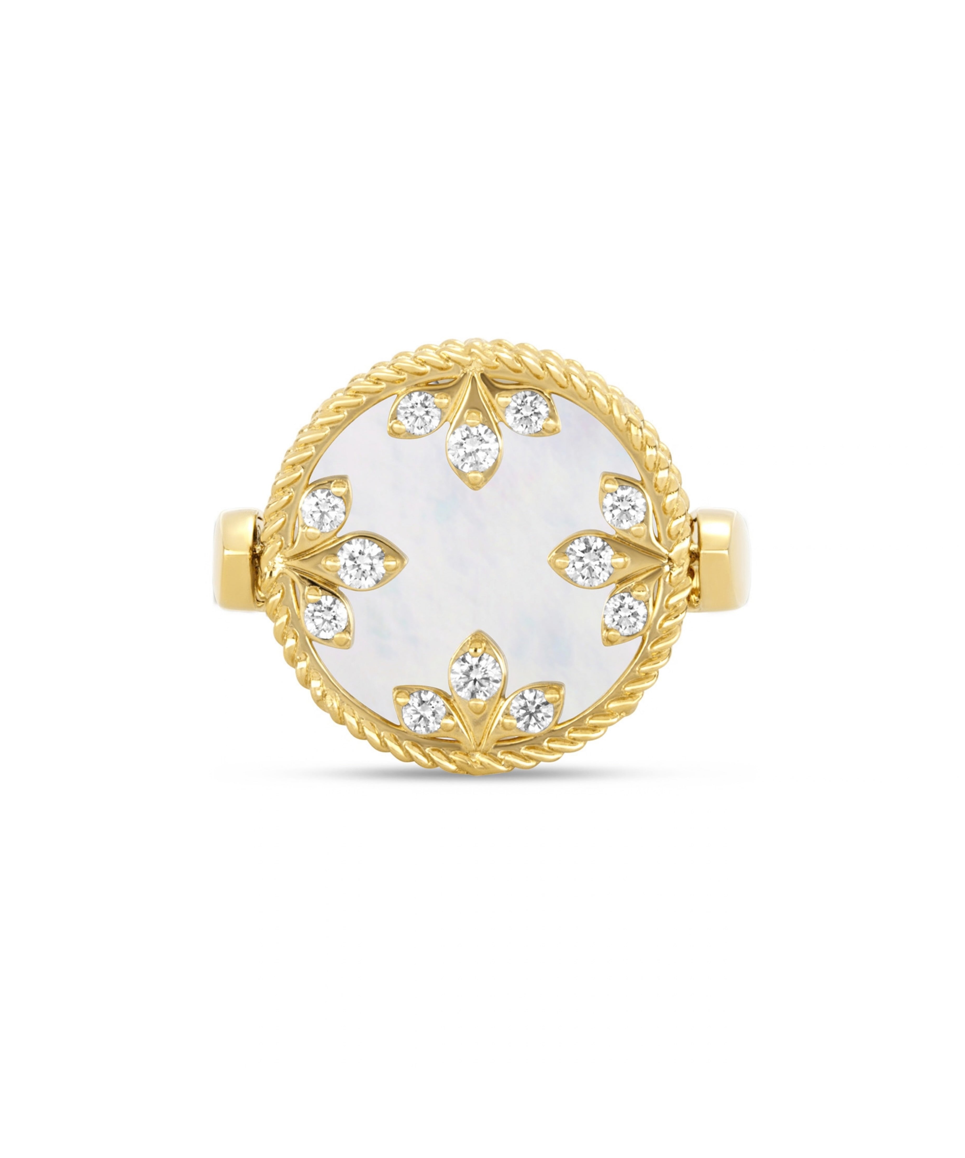 Anillo Venetian Medallions Roberto Coin en Oro Amarillo con Nácar y Diamantes | ADV888RI2500