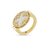 Anillo Venetian Medallions Roberto Coin en Oro Amarillo con Nácar y Diamantes | ADV888RI2500