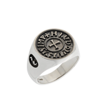 Anillo Marco Dal Maso Moneda Signet en Plata Oxidada | AGAN42-01BVSB