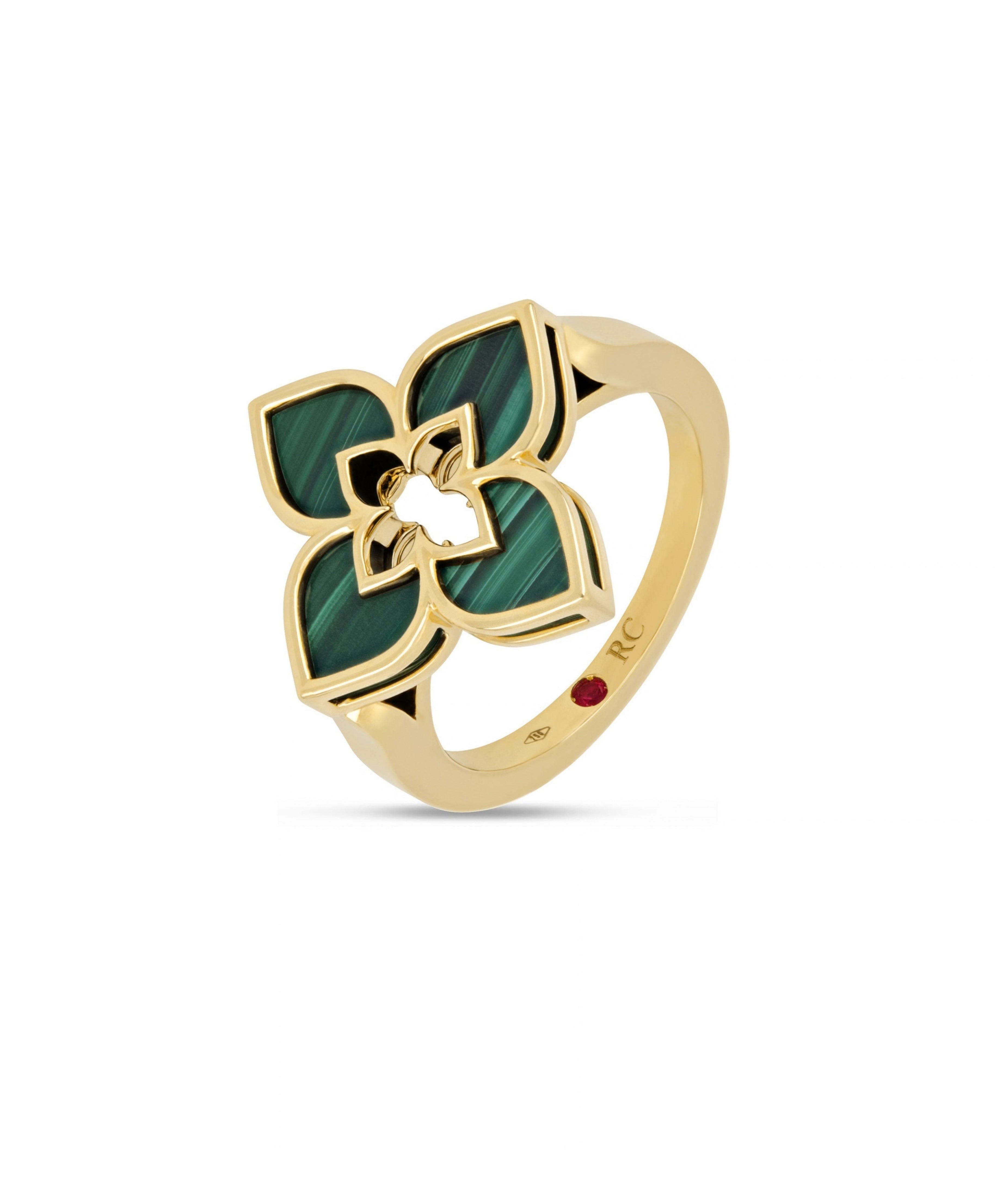 Anillo Roberto Coin Venetian Princess Oro Amarillo 18K y Malaquita | ARV777RI3190