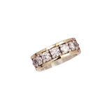 Anillo DELCERRO Oro y Plata Alianza Blanco | 11013B