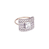 Anillo DELCERRO Oro y Plata Octógono Carrés Grande | 10953B