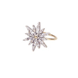 Anillo Estrella DELCERRO Baguettes Plata y Oro | 10938