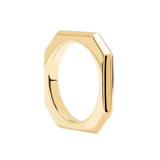 Anillo PDPAOLA Signature Link Plata Baño Oro | AN01-378